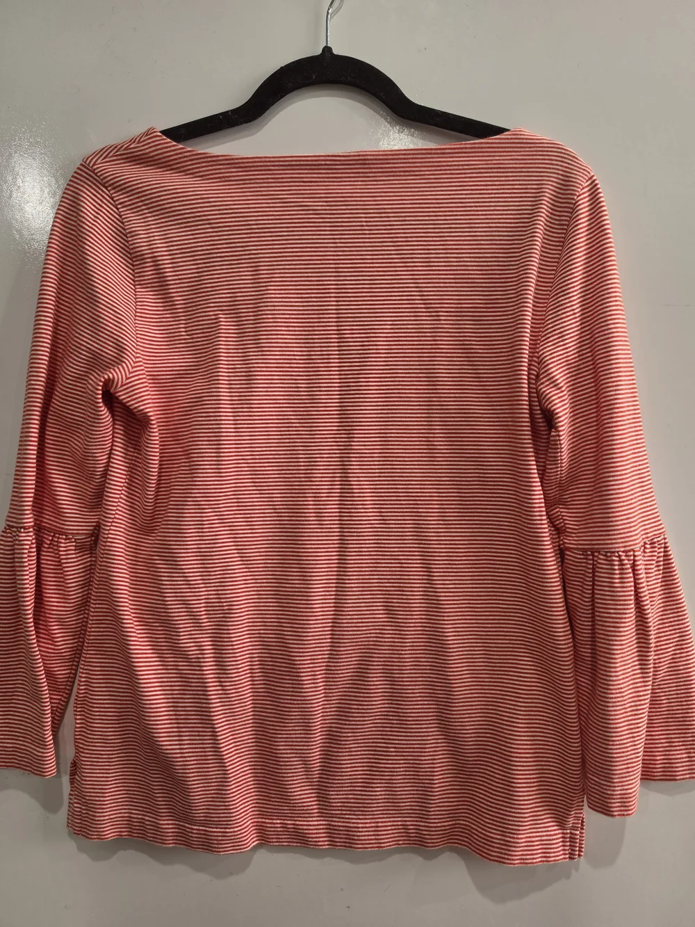 J. Crew Women’s Pink Stripe Bell-Sleeve Top Size XS